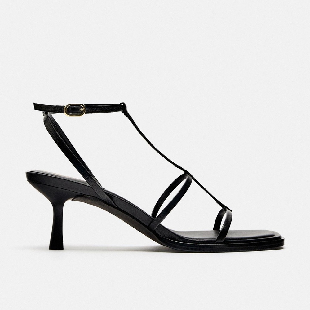 Zara Strappy Heeled Leather Sandal